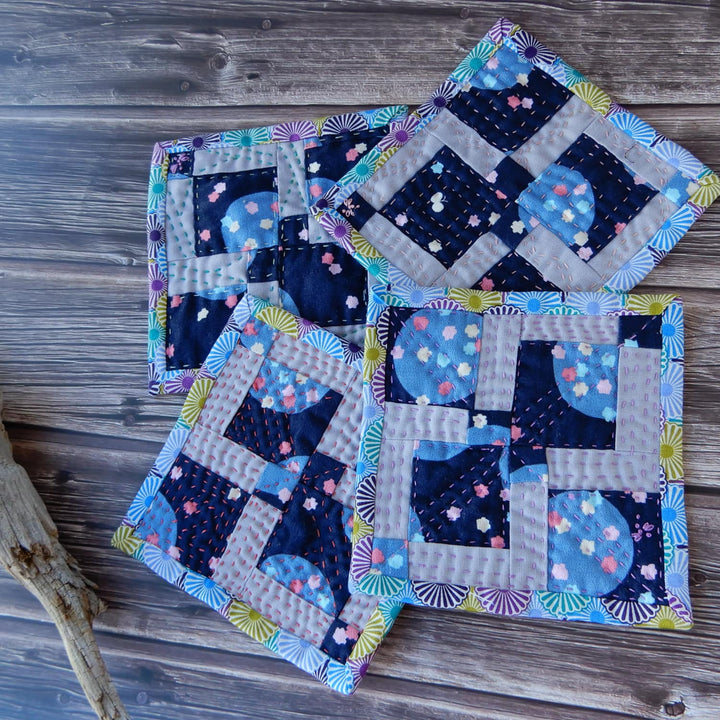 QUILTED COASTER SET of FOUR