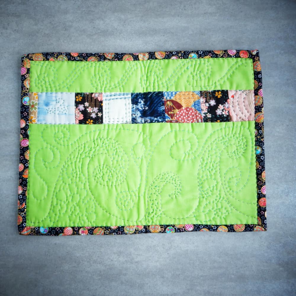 fabric mini quilt mug rug