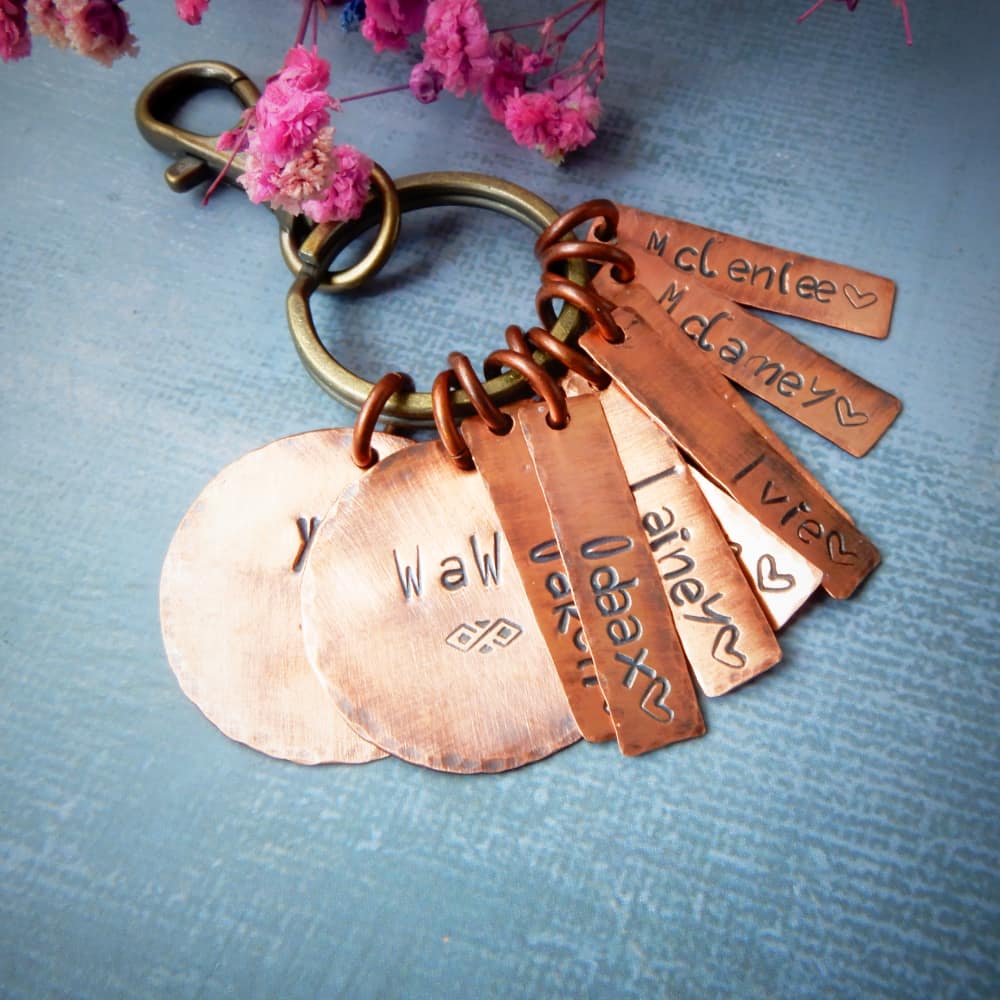 Father's Day Personalized Name Keychain Tag