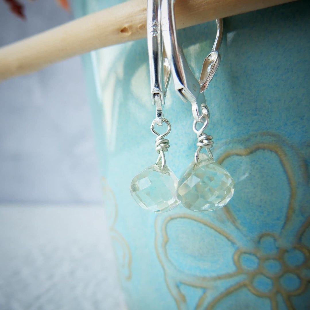 GREEN AMETHYST DROP EARRINGS