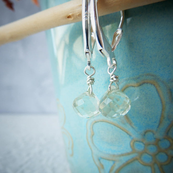 GREEN AMETHYST DROP EARRINGS