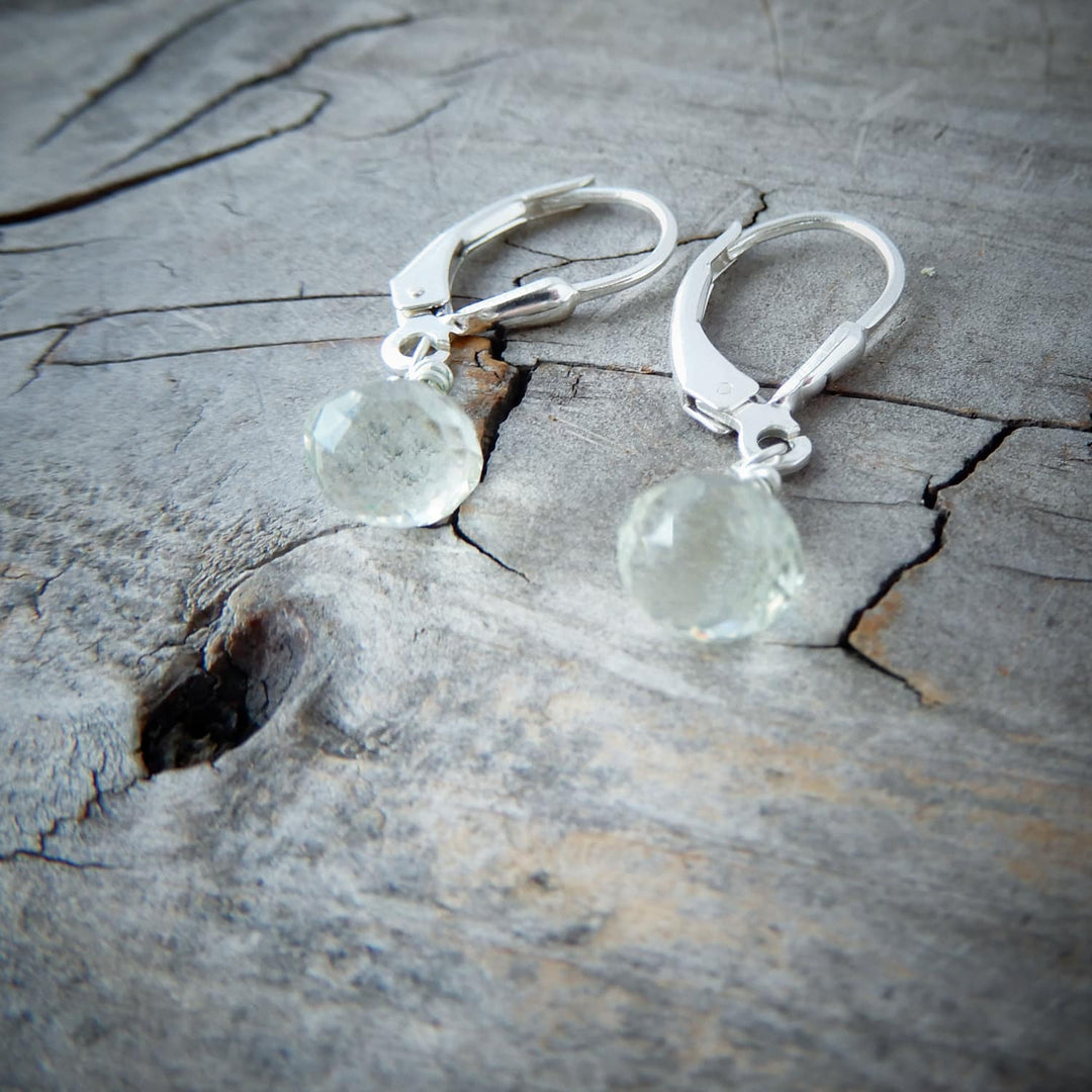 GREEN AMETHYST DROP EARRINGS