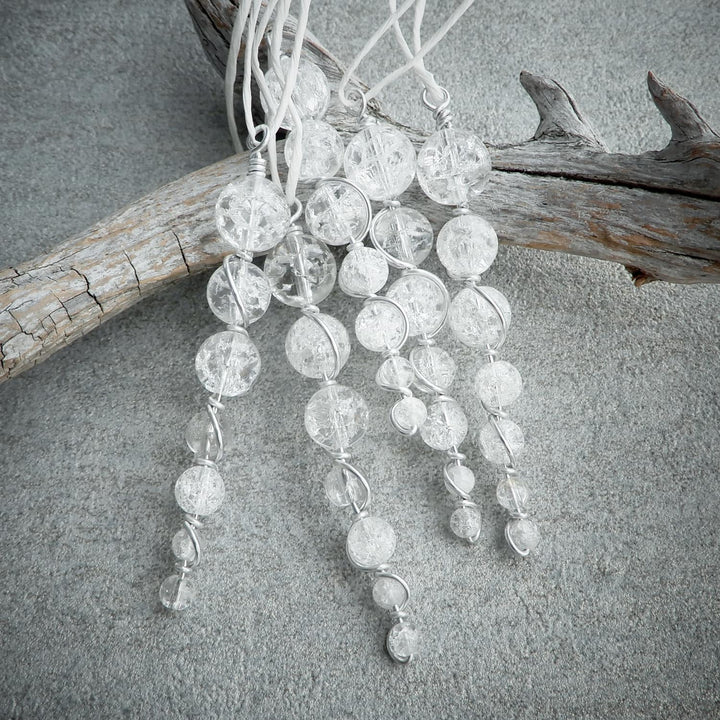 Crystal Icicle Christmas Tree Ornaments