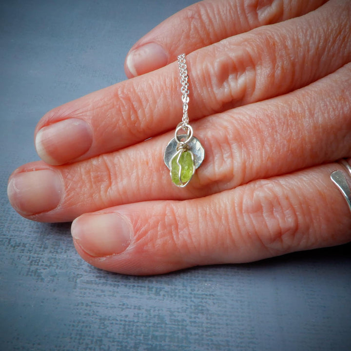 RAW PERIDOT NECKLACE