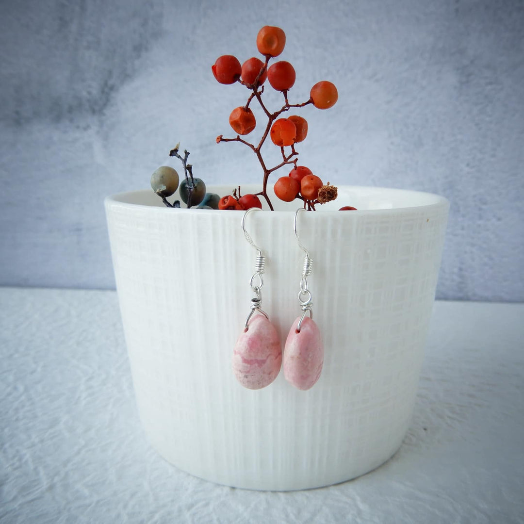 PINK TEARDROP EARRINGS
