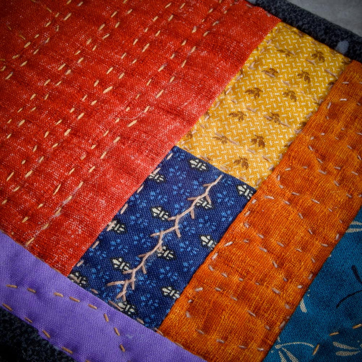 Bright Color Japanese Style Hand Stitched Mug Mat