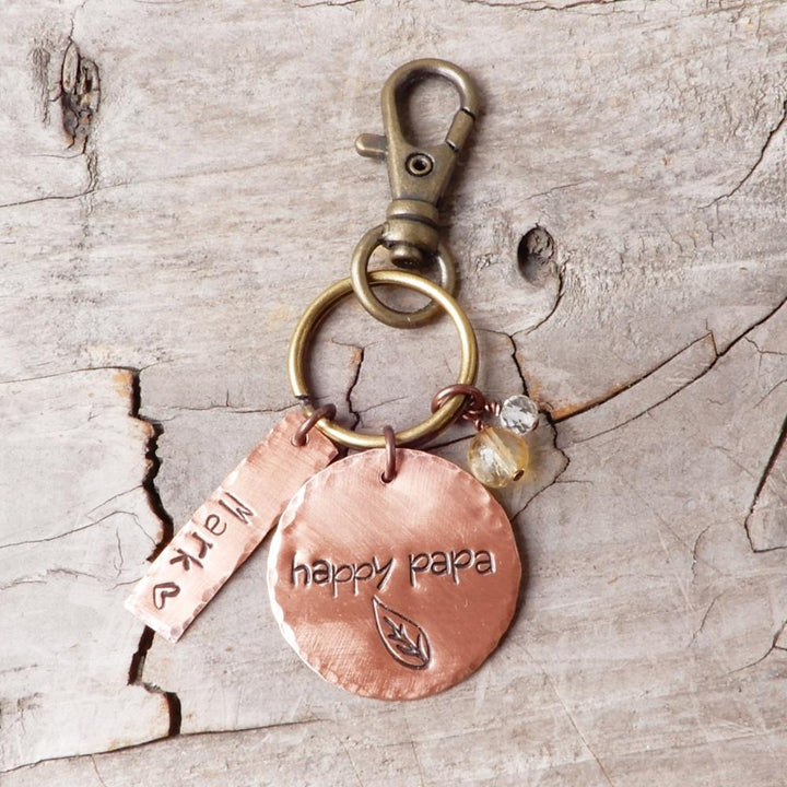 personalized gift keychain for dad mom grandparents