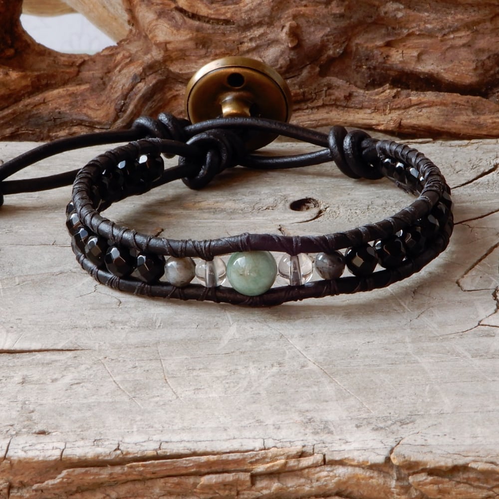 Mens leather wrap bracelet store