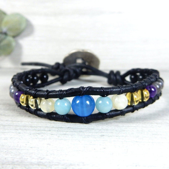 HOPE | Power Stone Leather Wrap Bracelet