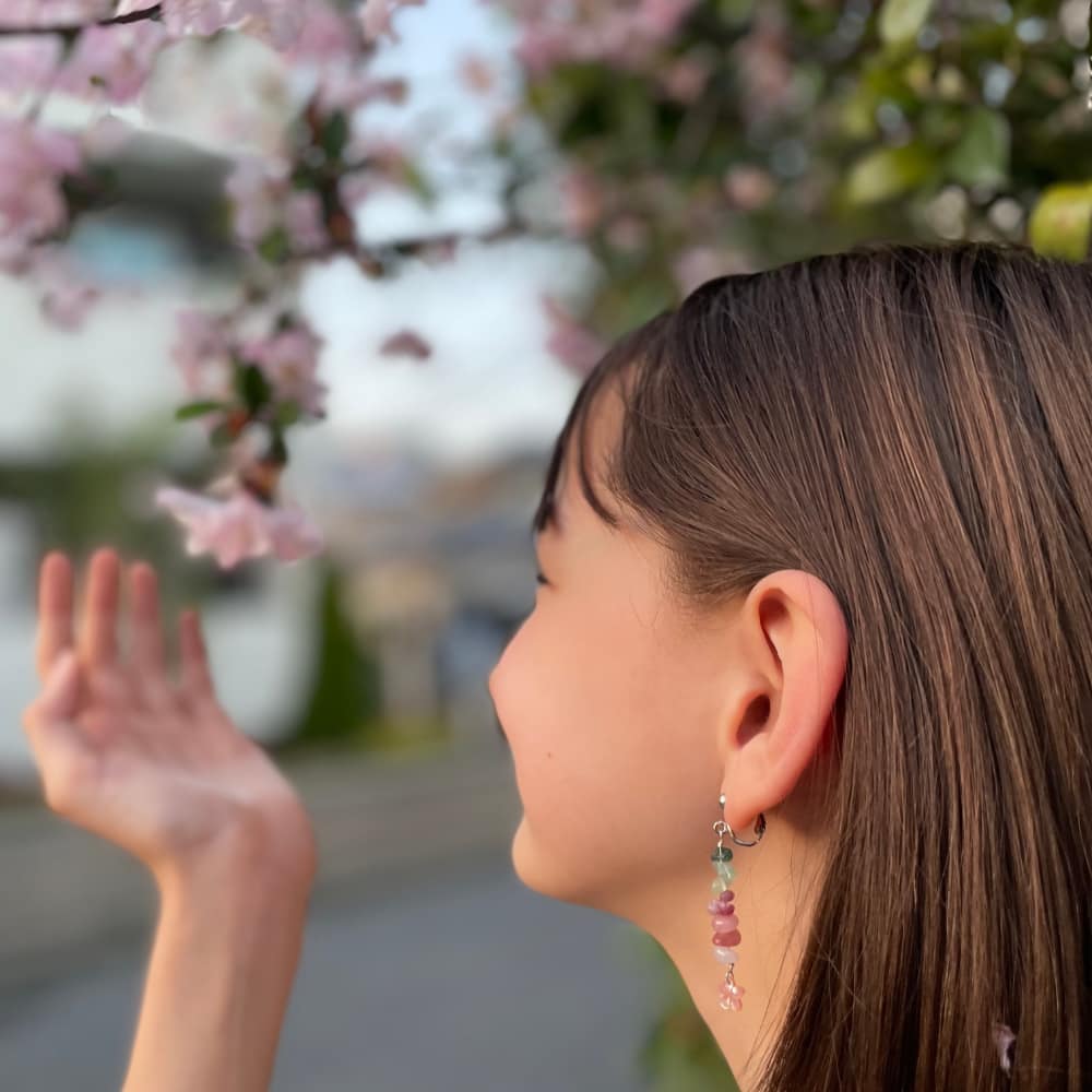 Sakura Cherry Blossom Dangle Earrings