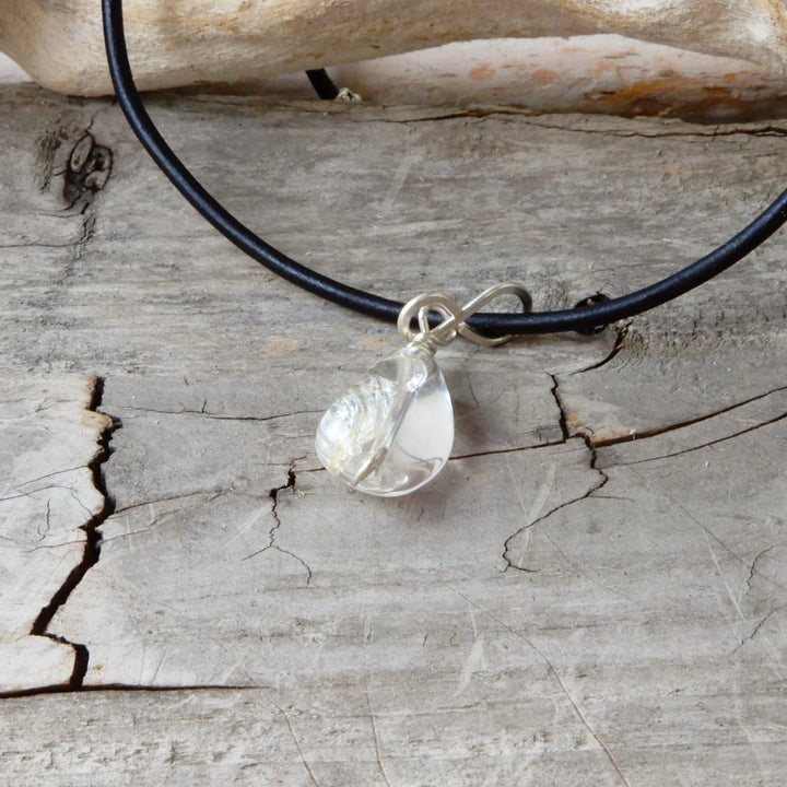 crystal quartz hematite meditation stone
