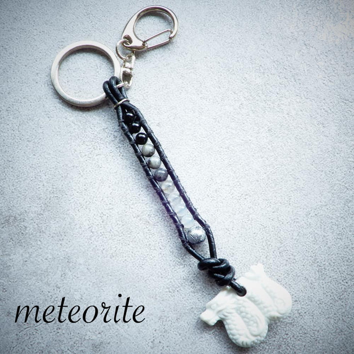 2024 chinese year of the dragon key chain with meteorite