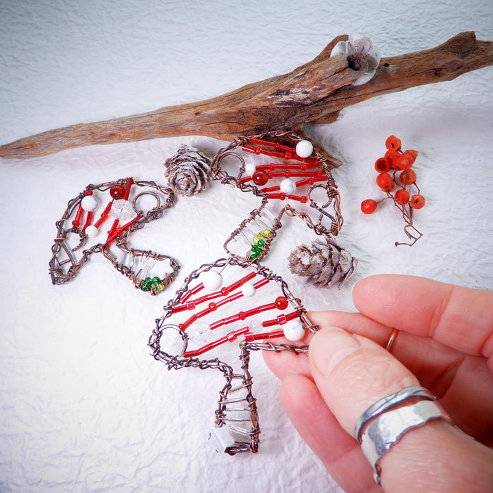 HANDMADE MUSHROOM CHRISTMAS ORNAMENT