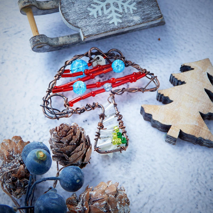 HANDMADE MUSHROOM CHRISTMAS ORNAMENT