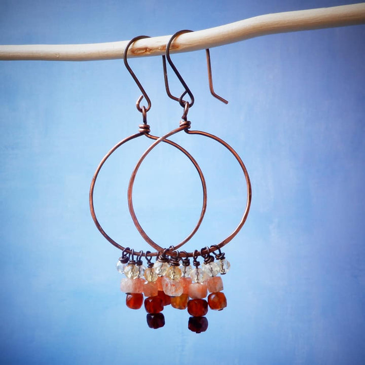 FALL SUNSET OMBRE HOOP EARRINGS
