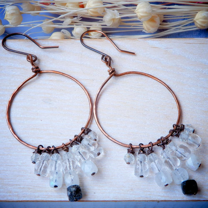 WINTER FROST OMBRE HOOP EARRINGS