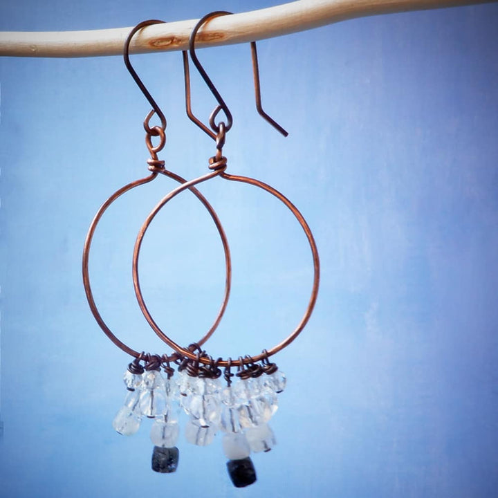 WINTER FROST OMBRE HOOP EARRINGS