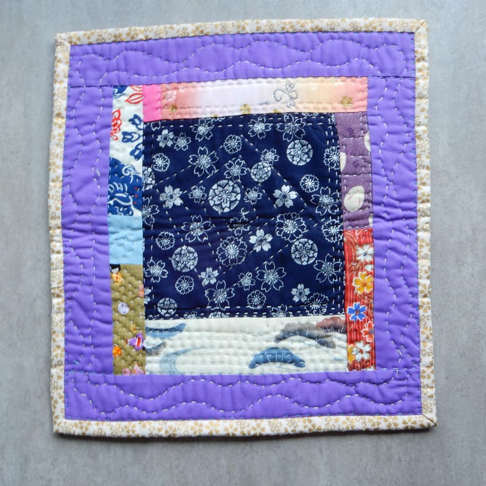 Hand Made Cotton Mini Quilt for Table and Gifts