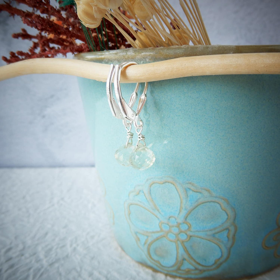 GREEN AMETHYST DROP EARRINGS