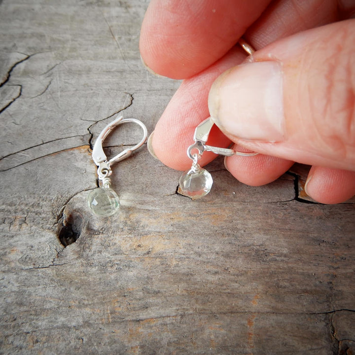 GREEN AMETHYST DROP EARRINGS