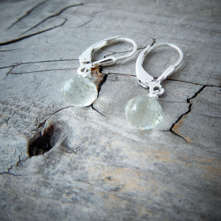 GREEN AMETHYST DROP EARRINGS