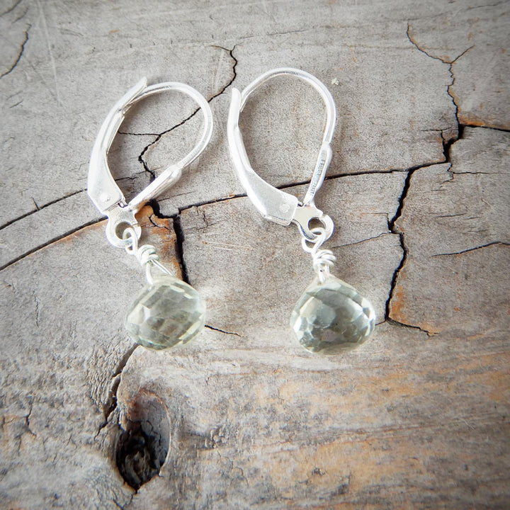 GREEN AMETHYST DROP EARRINGS