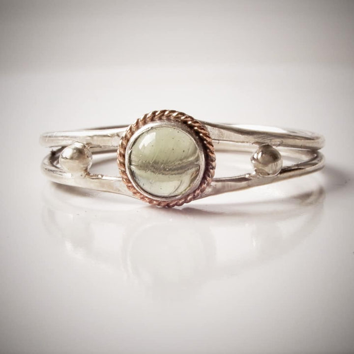 silver and gemstone boho chick ring