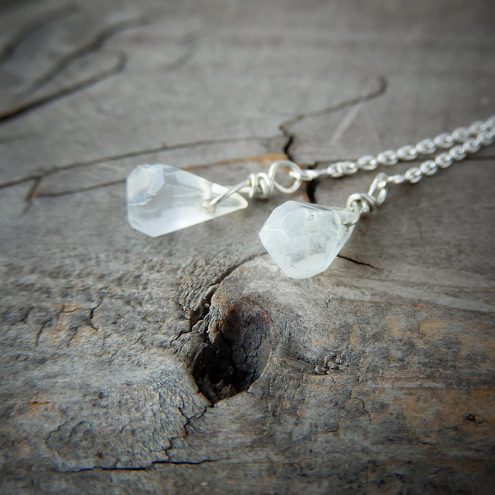 RAINBOW MOONSTONE THREADER EARRINGS