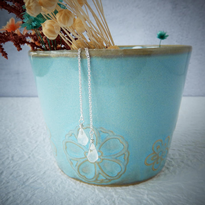 RAINBOW MOONSTONE THREADER EARRINGS