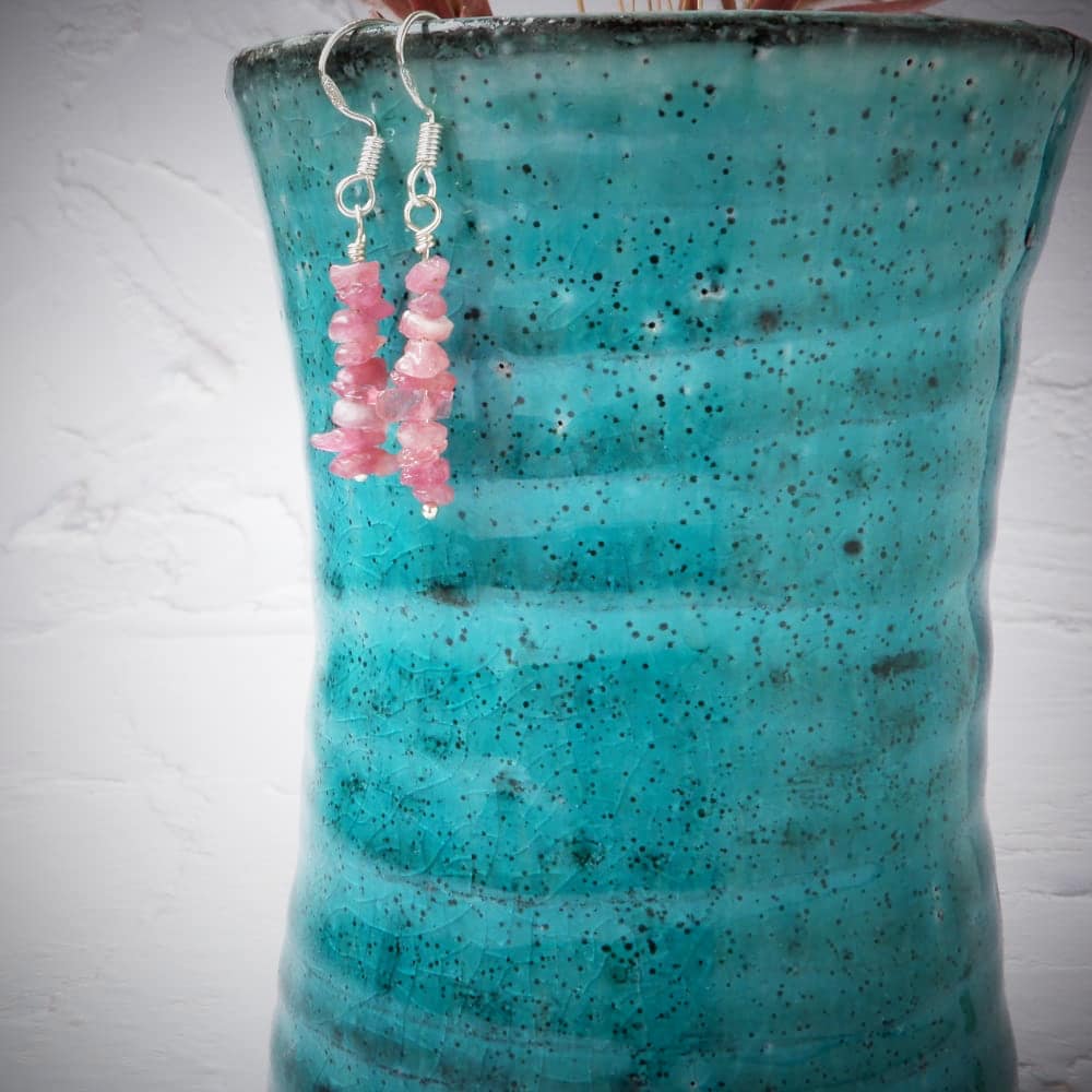 PINK TOURMALINE DANGLE EARRINGS