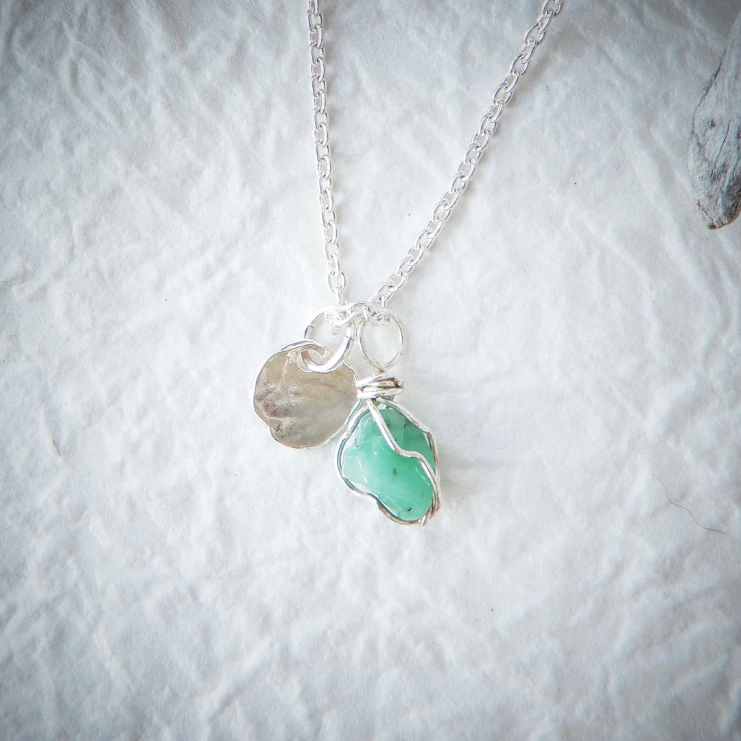 RAW EMERALD NECKLACE