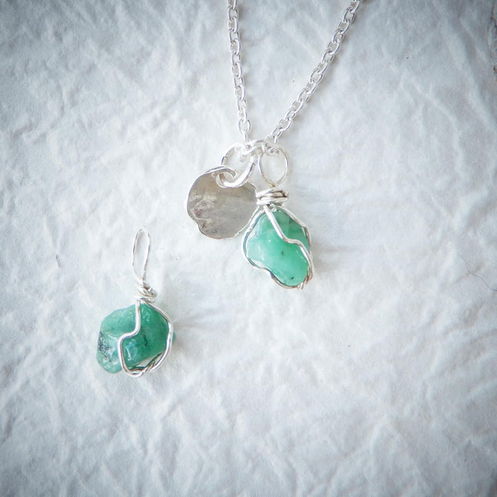 RAW EMERALD NECKLACE
