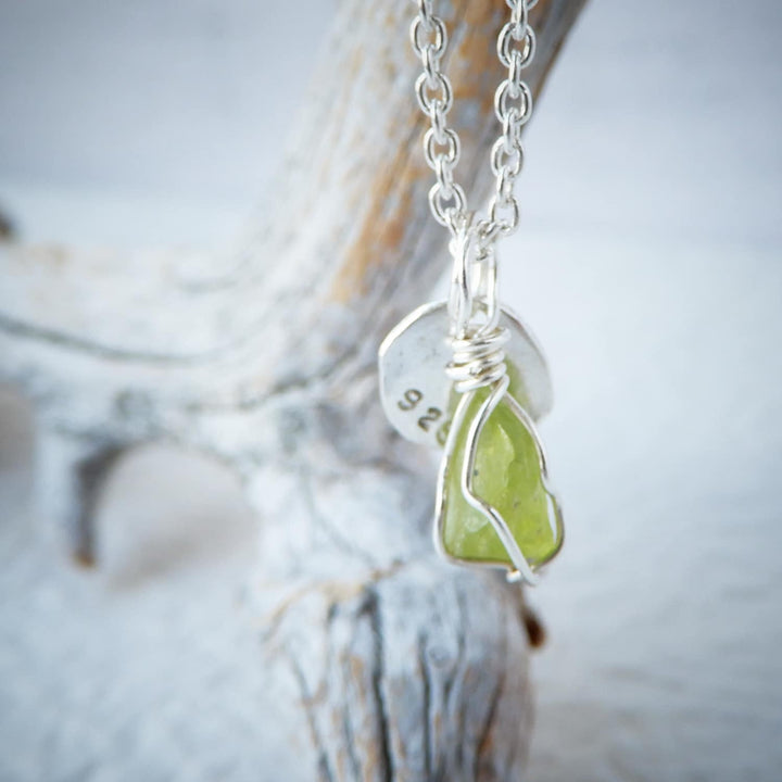 RAW PERIDOT NECKLACE