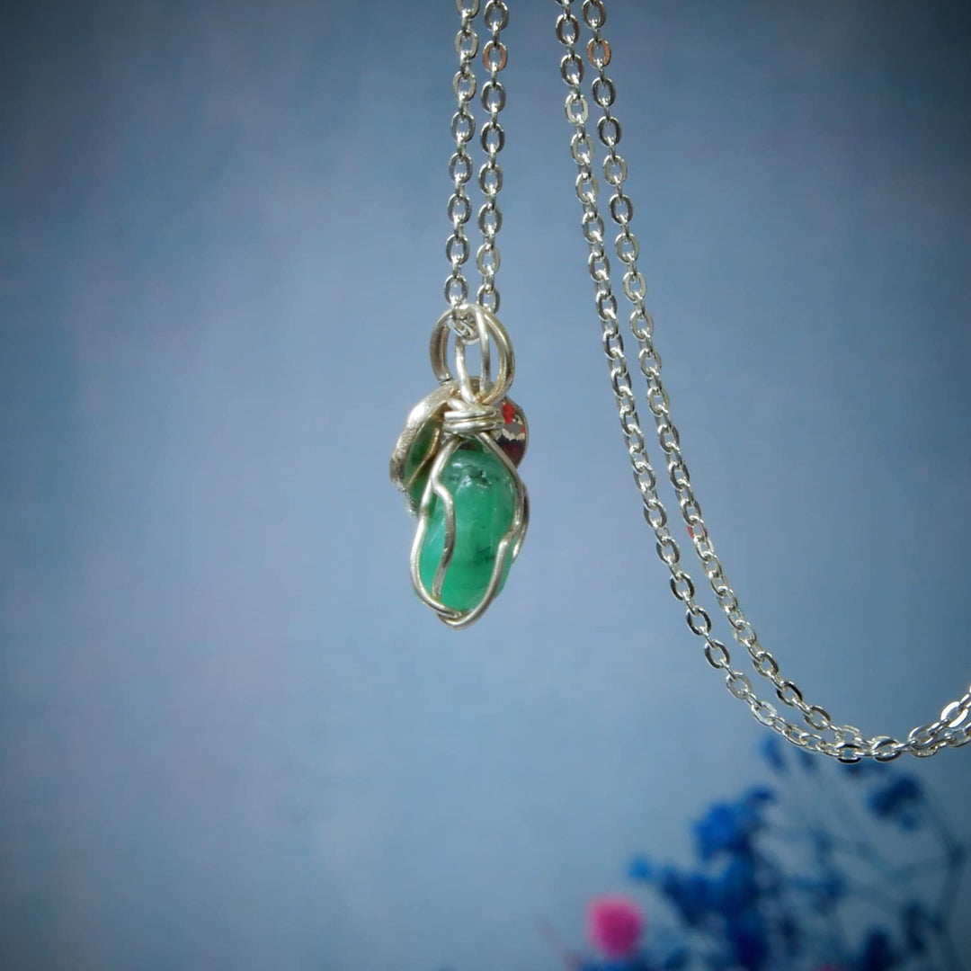 RAW EMERALD NECKLACE