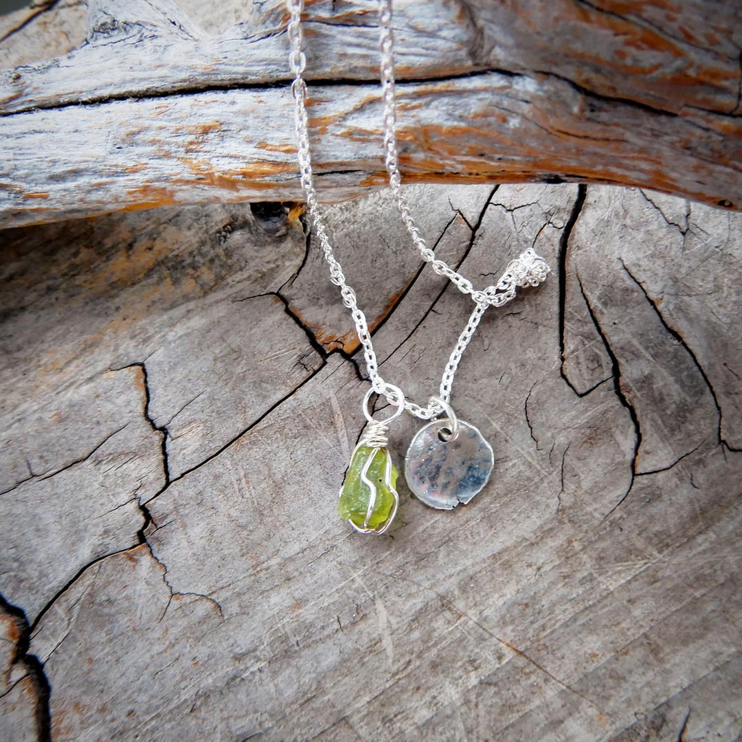 RAW PERIDOT NECKLACE