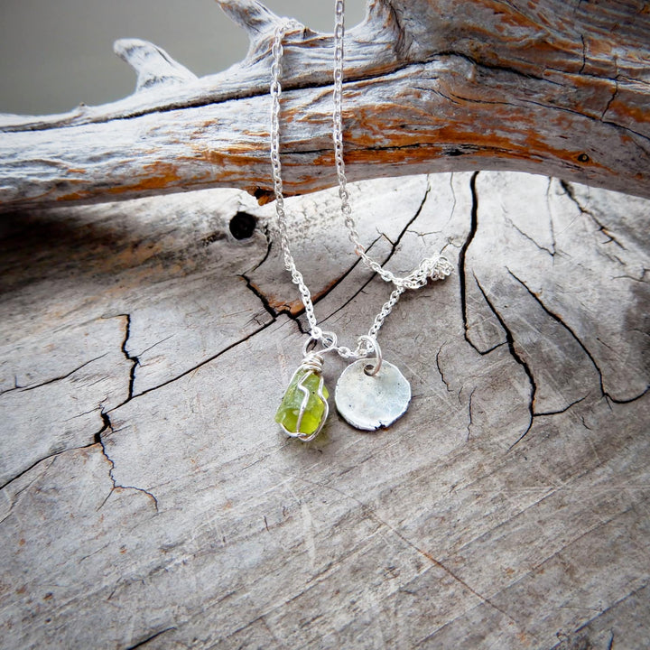 RAW PERIDOT NECKLACE