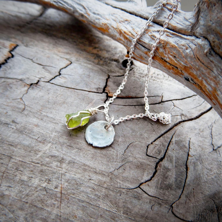 RAW PERIDOT NECKLACE