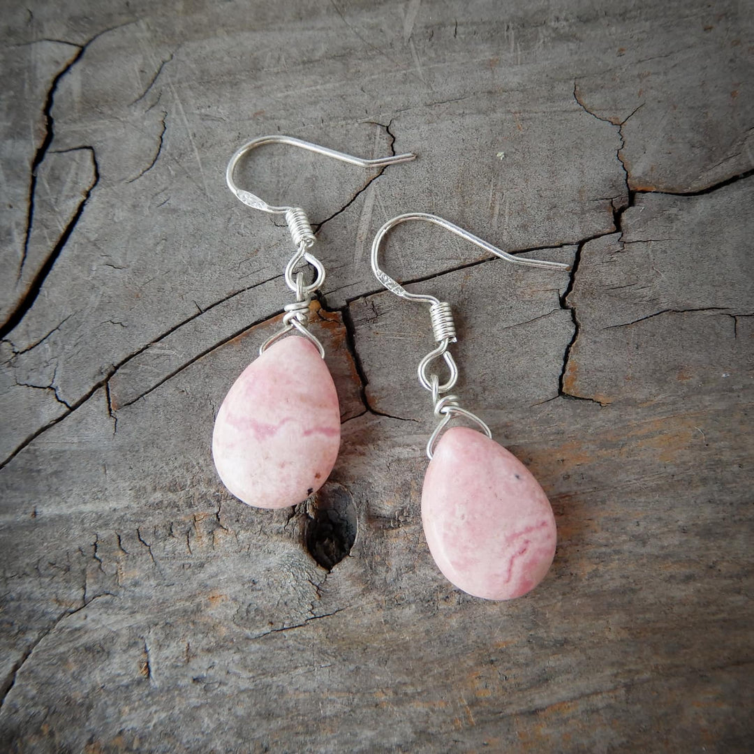 PINK TEARDROP EARRINGS