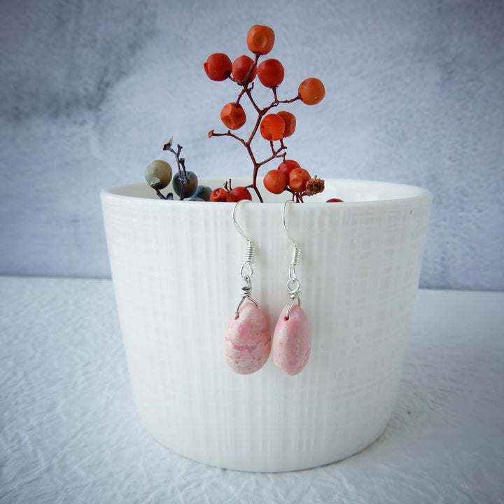 PINK TEARDROP EARRINGS