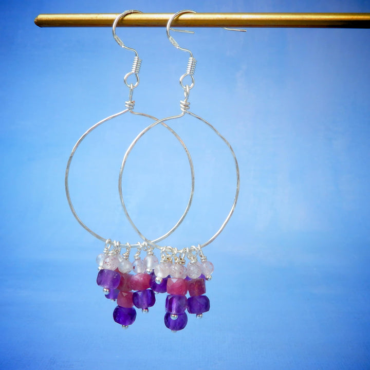 PURPLE MIST OMBRE HOOP EARRINGS