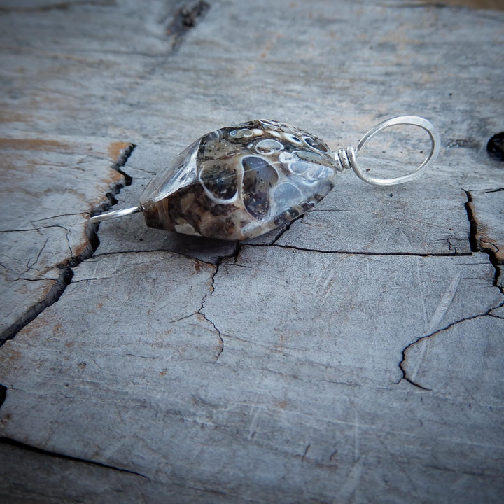 TURITELLA FOSSIL PENDANT