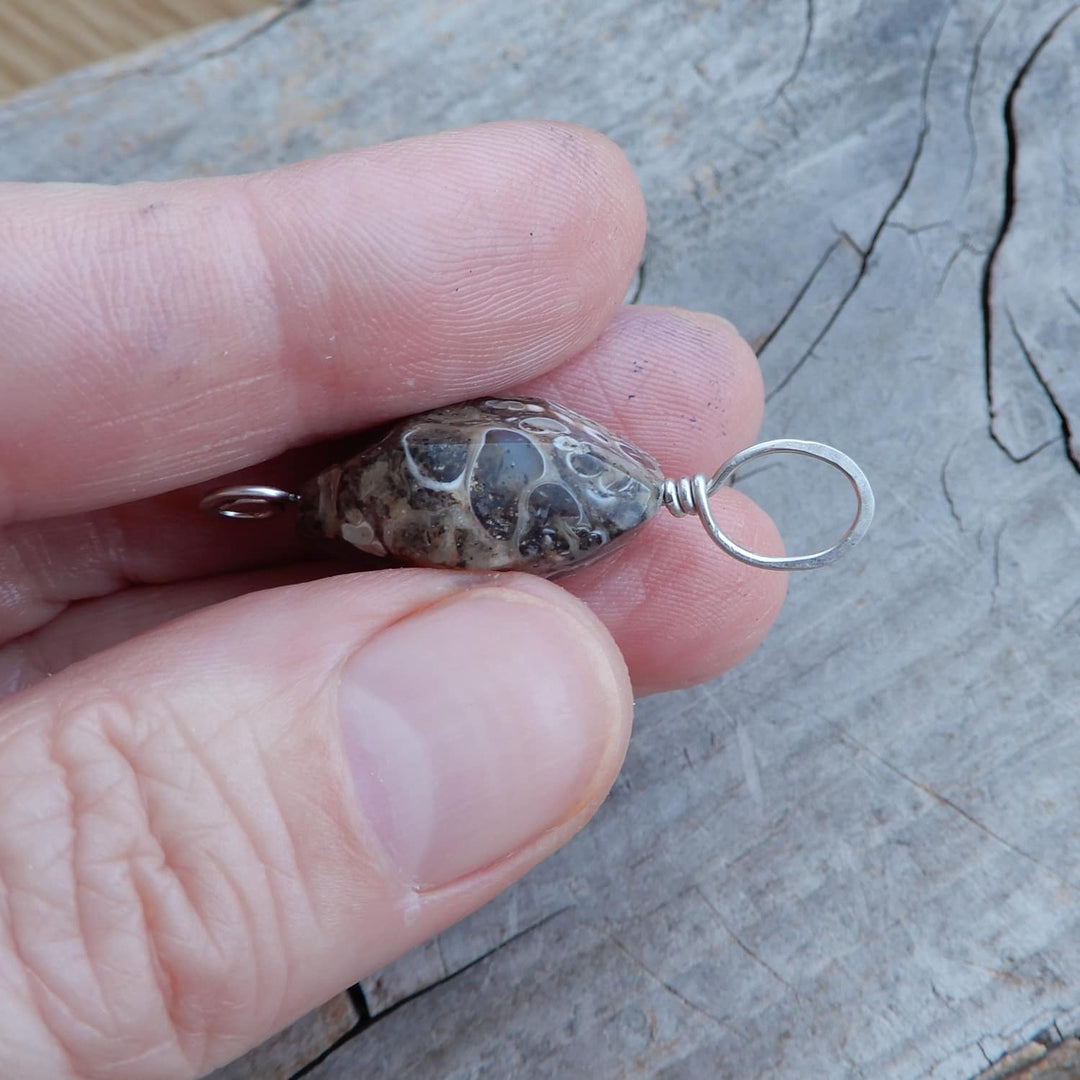 TURITELLA FOSSIL PENDANT