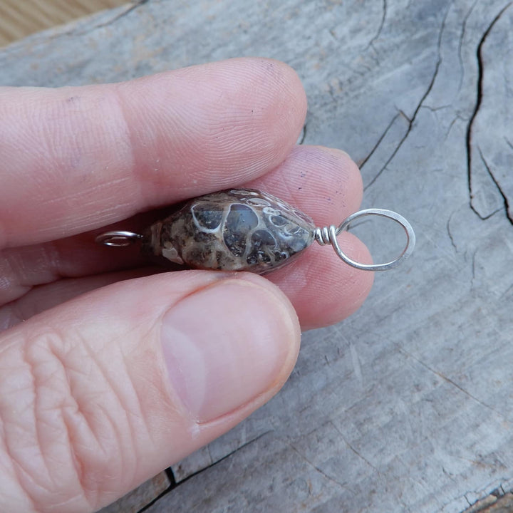 TURITELLA FOSSIL PENDANT
