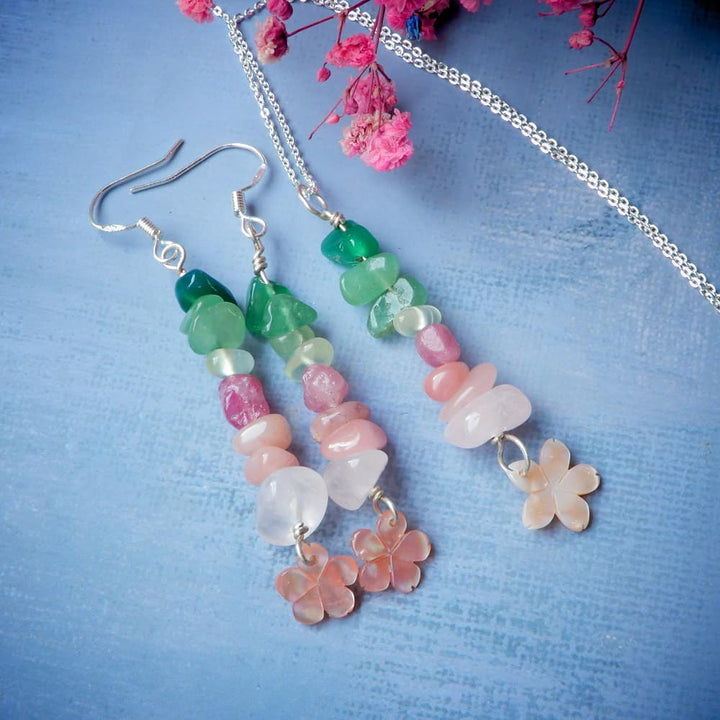 Sakura Cherry Blossom Dangle Earrings