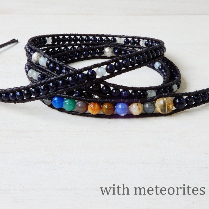 Bracelet - Black Leather Wrap Bracelet | GALAXY