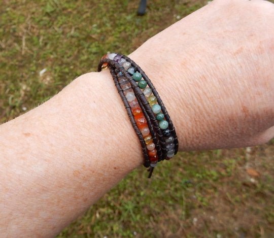 Bracelet - Leather Wrap Bracelet | BAMBOO RAINBOW