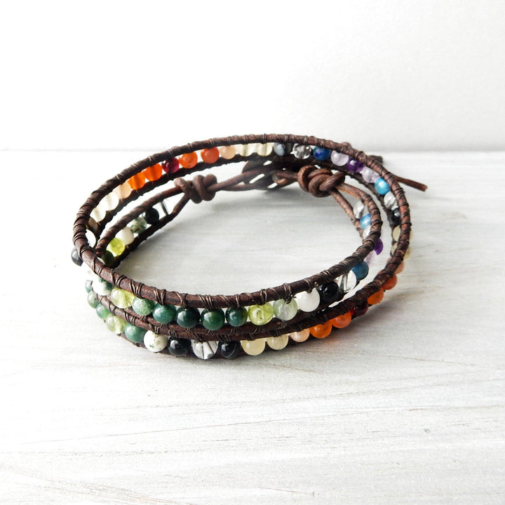 BAMBOO RAINBOW | Leather Wrap Bracelet