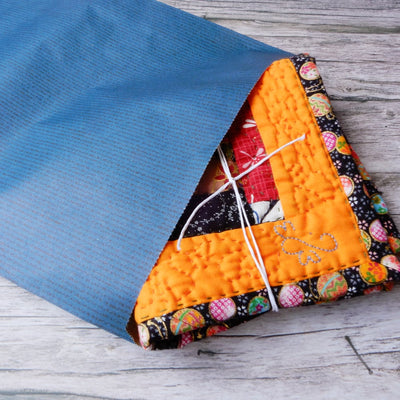 Hand Stitched Mini Quilt with Japanese Cotton Prints