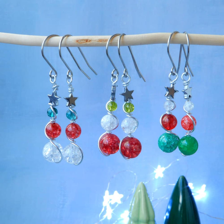 christmas ornament earrings